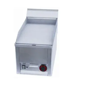 Elektro-Grillplatte glatt verchromt 330x600x290mm  230V / 3,0kW Cookmax black