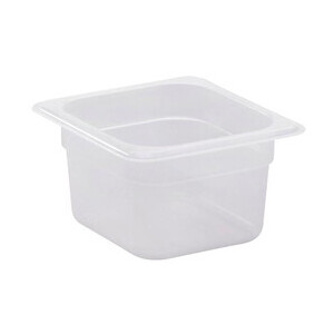 Frischhaltebox GN 1/6-100 mm PP transparent 17,6x16,2x10cm Cookmax black