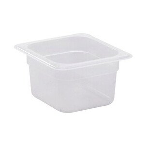 Frischhaltebox GN 1/6-100 mm PP transparent 17,6x16,2x10cm Cookmax black