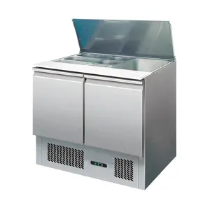 Saladette 2 Türen GN 1/1 für 2 GN1/1 + 3 GN1/6 Cookmax orange