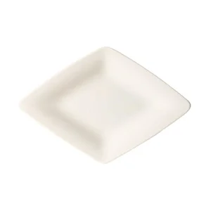 Teller flach Raute 16,6x11,2cm Raffinesse creme                - MU - Bauscher