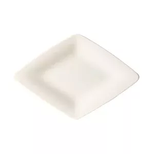 Teller flach Raute 16,6x11,2cm Raffinesse creme                - MU - Bauscher