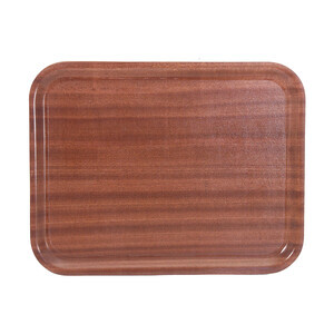 Tablett rechteckig 60x45cm rutschfest - mahagoni Contacto