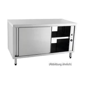 Durchreicheschrank 2000 x 600 x 850 mm mit Schiebetüren beheizt Cookmax orange