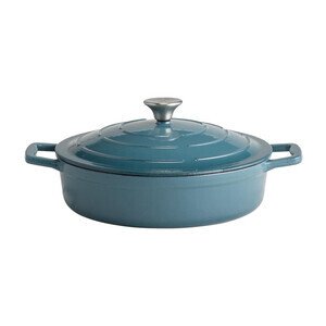 Bräter mit Deckel 5 STARS Ø 28 cm, H: 7 cm, 3 Liter türkis Assheuer & Pott