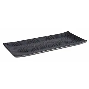 Tablett Dark Wave 23 x 10,5 cm H: 1,5 cm Assheuer & Pott