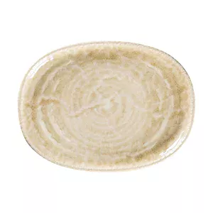 Platte coup 25x18cm oval Rakstone Krush beige RAK