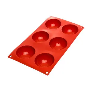 Silikonbackform Halbkugel 6 Mulden 