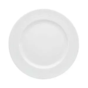 Strukturteller flach 16 cm breite Fahne Maitre weiss Bauscher