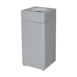 Selbstlöschender Abfalleimer 40 l quadratisch grau Cookmax black