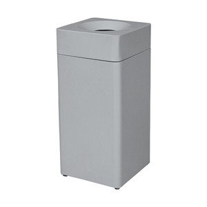 Selbstlöschender Abfalleimer 40 l quadratisch grau Cookmax black