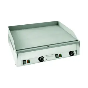 Griddle-Bratplatte Elektro GN 2/1  kplt. glatt 6 KW 400V Cookmax black