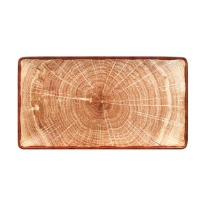 Servierteller 33x18,1x2,7cm recht. Fusion Woodart bauholzbraun RAK
