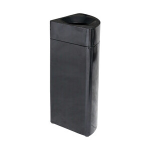 Selbstlöschender Abfalleimer 40 l 1/4 Kreis schwarz Cookmax black