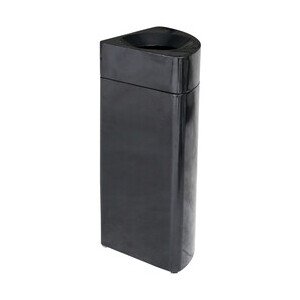 Selbstlöschender Abfalleimer 40 l 1/4 Kreis schwarz Cookmax black