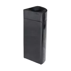 Selbstlöschender Abfalleimer 40 l 1/4 Kreis schwarz Cookmax black