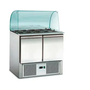 Saladette GN 1/1, 2 Türen Toppingbereich  900 x 700 x 870/1300 230 V / 0,23 kW Cookmax orange