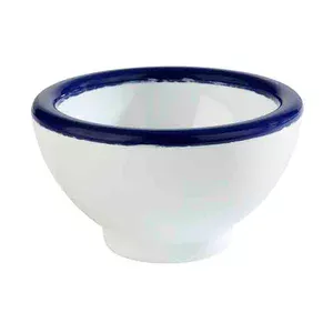 Schale Ø5,5cm H.4cm weiss blauer Rand Pure Assheuer & Pott