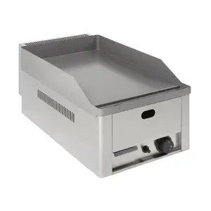 Gas-Grillplatte, glatt  32 x 60 x 22 cm 4 kW Cookmax black