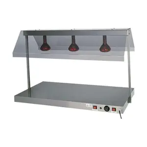 Warmhalteplatte mit 3 Infrarotlampen   127 x 68 x 80 cm 230 V / 1,350 kW Cookmax black
