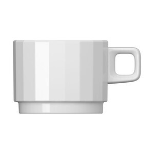 Obertasse stapelbar 0,20l Edge weiß Bauscher