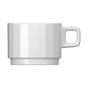 Obertasse stapelbar 0,20l Edge weiß Bauscher