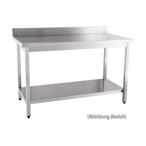 Arbeitstisch montiert 1200 x 600 x 850 m 10cm Aufkantung Cookmax orange