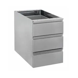 Schubladenblock zum Unterbau für Arbeitstische, 400x660x580 mm Cookmax orange