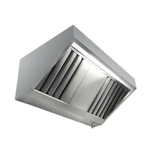 Wandhaube in Schrägform
 280x90x45cm Typ A Cookmax black