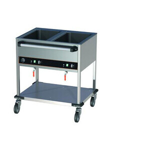 Bain-Marie Wagen für 2 GN 1/1, h=200mm Cookmax black