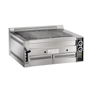 Gas-Lavasteingrill, 6 Brenner  81 x 70 x 33 cm  17 kW Cookmax black