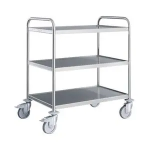 Servierwagen mit 3 Böden  800x500mm verschweißt Cookmax black