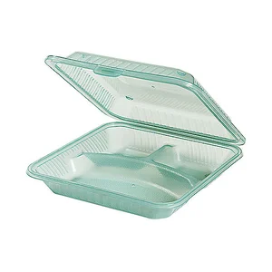 Behälter 3 Fächer 23 x 23,5 x 6,5 cm Eco-Takeouts grün Contacto