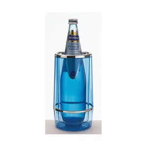 Flaschenkühler blau transparent 12 cm, H: 23 cm Assheuer & Pott