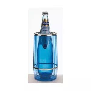 Flaschenkühler blau transparent 12 cm, H: 23 cm Assheuer & Pott