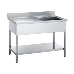 Spültisch 1 Becken rechts  1400x700x850mm m.Grundboden, aufgekantet Cookmax black