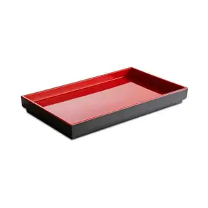 GN 1/4 Tablett 26,5x16,2cm H. 3cm schwarz/rot Asia Plus Assheuer & Pott