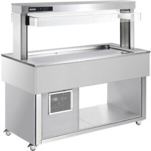 Büfett-Insel gekühlte Platte 1494 mm GN 4/1 Cookmax silver