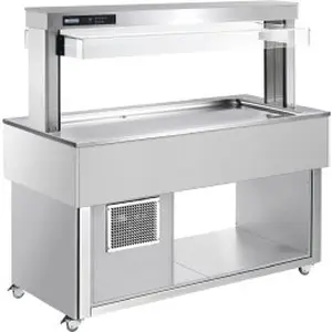 Büfett-Insel gekühlte Platte 1494 mm GN 4/1 Cookmax silver