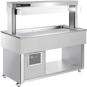 Büfett-Insel gekühlte Platte 1494 mm GN 4/1 Cookmax silver