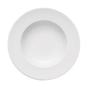 Strukturteller tief 28 cm breite Fahne Maitre weiss Bauscher