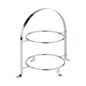 Serviergestell für 2 Teller Metall hartverchromt 33 x 23,5 x 30 cm Assheuer & Pott