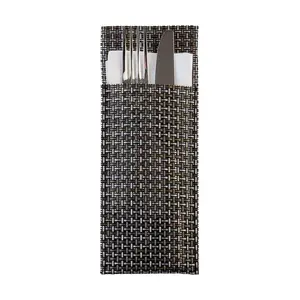 Servietten-& Bestecktaschen PVC-KU silbergrau 6er Pack 