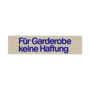 Wortschild FÜR GARDEROBE Contacto