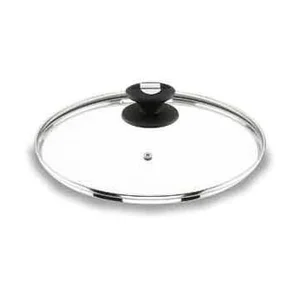 Glasdeckel Ø 24cm mit Dampf- loch Schutzring aus CNS Cookmax