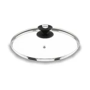 Glasdeckel Ø 24cm mit Dampf- loch Schutzring aus CNS Cookmax