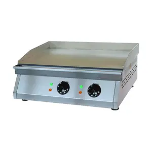 Elektro-Grillplatte glatt  600 x 500 x 200 mm 6 kW 400 V Cookmax orange