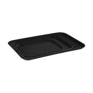 Tablett 40,5x30,5cm schwarz Fiberglas 