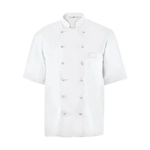 Herren-Kochjacke Gr.M weiss Cuisine Basic Halbarm 100%CO Greiff since 1902