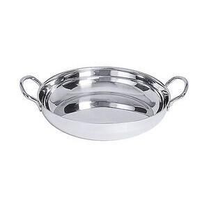 Servierpfanne 18/10 Ø 28cm H: 6,5cm m. 2 Griffen Contacto